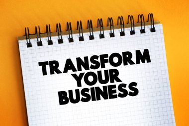 Transform Your Business text quote, concept backgroun clipart
