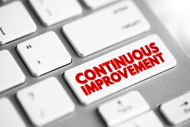 Klavyede sürekli geliştirme metin düğmesi, iş konsepti arka grup