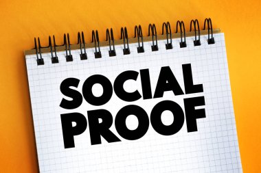 Not defterinde Sosyal Kanıt metni alıntısı, kavram arka grubunda