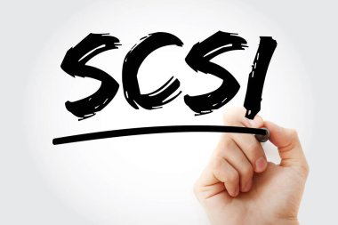 SCSI - İşaretleyici ile küçük Bilgisayar Sistemi Arayüzü kısaltması, teknoloji kavramı