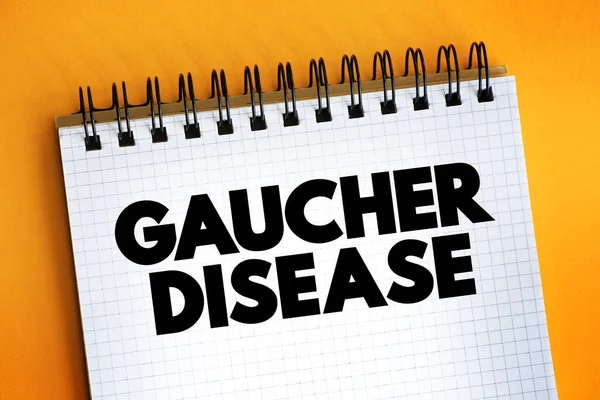 Gaucher Sjukdom Text Citat Anteckningsblock Medicinskt Koncept Backgroun — Stockfoto