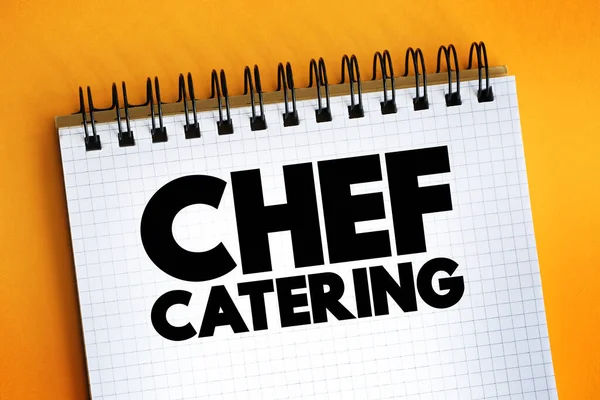 Chef Catering Tekst Citaat Notitieblok Concept Backgroun — Stockfoto