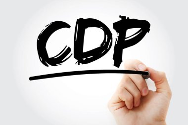 CDP - İşaretleyici ve teknoloji kavramına sahip sürekli veri koruma kısaltması