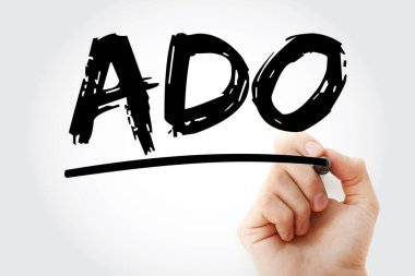 ADO - İşaretli ActiveX Veri Nesneleri kısaltması, teknoloji kavramı