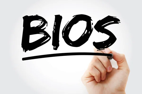 Bios Basic Input Output System Akronym Med Markör Teknik Koncept — Stockfoto