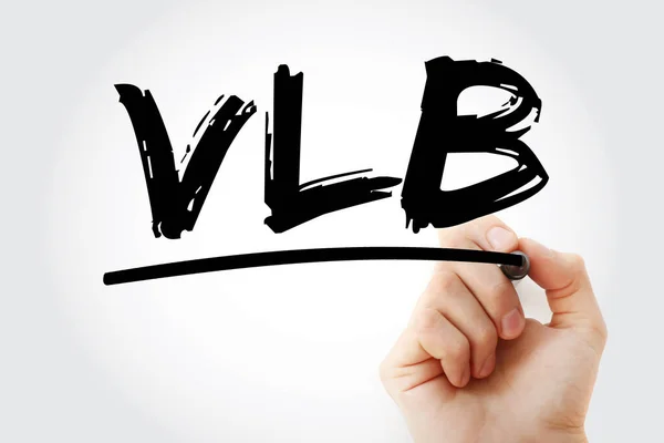 Vlb Acronimo Very Large Business Con Marcatore Concetto Business Backgroun — Foto Stock