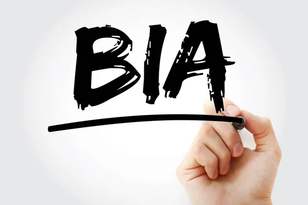 Bia Business Impact Analysis Akronym Med Markör Koncept Backgroun — Stockfoto