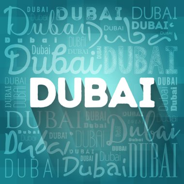 Dubai duvar kağıdı kelime bulutu, seyahat konsepti geçmişi