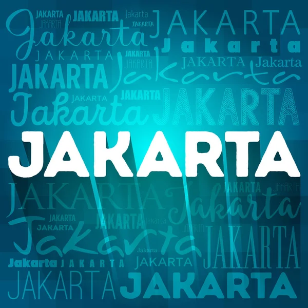 Jakarta Wallpaper Word Cloud Travel Concept Backgroun — Stok Foto