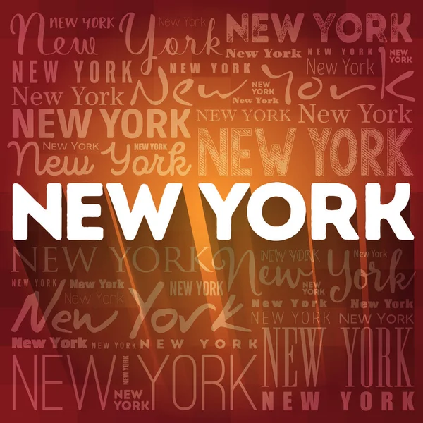 New York Wallpaper Parola Nube Concetto Viaggio Backgroun — Foto Stock