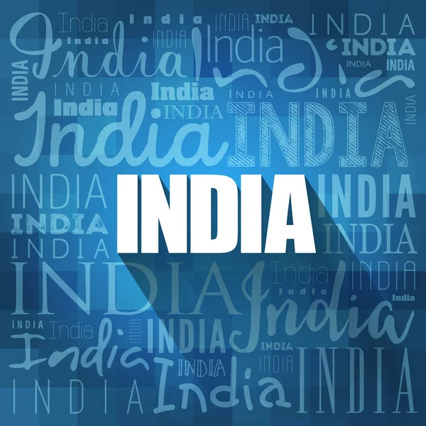 India Wallpaper Word Cloud Travel Concept Backgroun — Stock Photo, Image