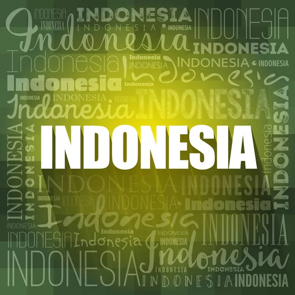 Indonesië Wallpaper Woord Wolk Reizen Concept Backgroun — Stockfoto