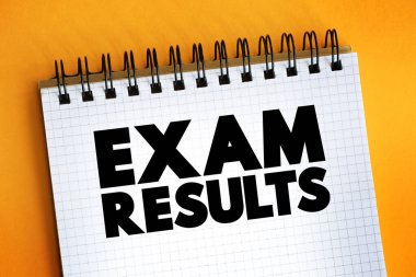 Sınav Sonuçları not defteri, konsept arkaplan metni