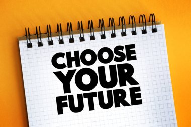 Not Defteri, konsept arkaplan üzerindeki Gelecek metninizi seçin