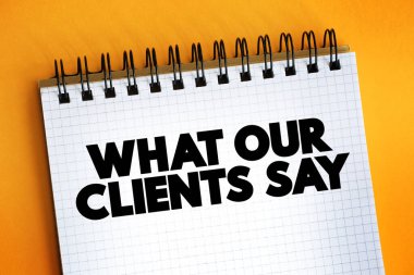 Müşterilerimiz ne diyor? Mesaj alıntısı, konsept özgeçmiş