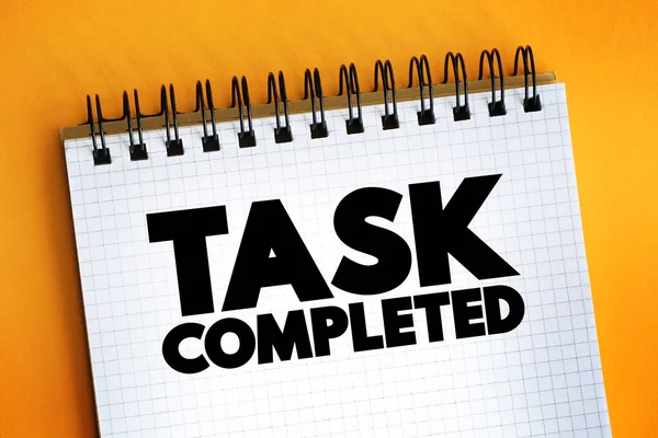 Task Completed Text Notepad Concept Background — Stock Photo, Image