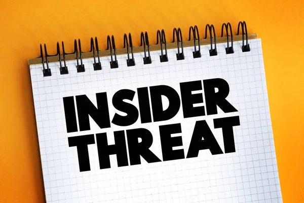 Insider Threat Tekst Notitieblok Concept Achtergrond — Stockfoto