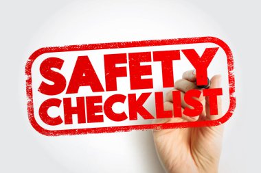 Güvenlik Denetimi Metin Damgası, İş Güvenliği, Hazırlık ve kazasız operasyonlar için önleyici tedbirler