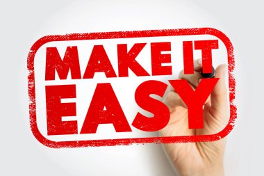 El yazısı, motivasyon konsepti ile kolaylaştır, hayatı basitleştir ve stresi azalt, başarı için ilham ver ve odaklan.