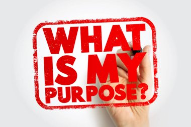 Kaba bir dikdörtgen çizginin içinde kalın harflerle gösterdiğim ve yansımayı, yönlendirmeyi, motivasyonu ve kişisel anlamını çarpıcı bir şekilde vurgulayan bir el yazısı olan PURPOSE damgam nedir?