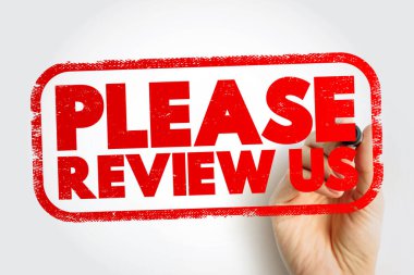 Lütfen ABD mesajını kalın pullu bir stil ve görünür bir el işareti ile tekrar inceleyin. Geribildirim, değerlendirme, değerlendirme, değerlendirme ve yanıtı vurgulayan motivasyon çağrısı kavramı