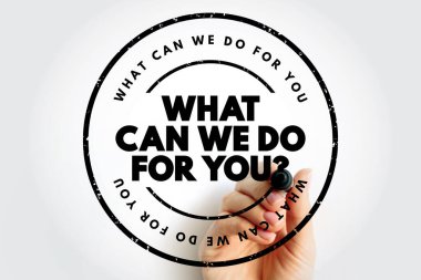 Amblemi bir işaretleyici, destek temaları, müşteri yardımı görselleri, danışmanlık mesajları ve tanıtım iletişim materyalleri kullanarak şekillendiren kalın bir servis metni içeren dairesel pul tasarımı için ne yapabiliriz?