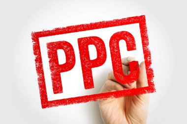 Elle tutulan PPC pulu iş büyümesi için öde / öde reklamcılığı, dijital pazarlama stratejisi, çevrimiçi tanıtım ve performans tabanlı reklam modellerini sembolize etmektedir.