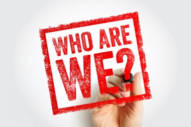 WHO Biz marka kimliğini, şirket tanıtımını, misyon açıklamasını, organizasyonel değerleri ve ticari kendini tanıtmayı sembolize eden el yazısı, dikdörtgen kurumsal damga ile damgalamak