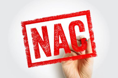 NAC - Ağ Erişim Kontrolü veya N-Asetilsistein, kısaltma metin kavramı damgası