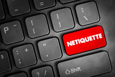 Çevrimiçi terbiye, dijital iletişim etiği, saygılı davranış, sosyal normlar, profesyonel etkileşim, sorumlu internet kullanımı farkındalığı üzerine Netiquette konsepti