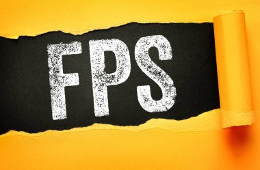 Saniyedeki çerçeveleri temsil eden, teknoloji, oyun, video ve dijital sistem optimizasyonunda performans ölçümü, hız ve verimliliğe odaklanan cesur bir kavram olarak gösterilen FPS metni