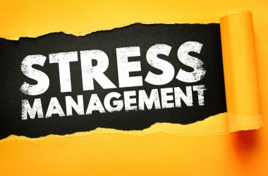 Yırtık kağıt kontrol, denge ve başa çıkma stratejileri, refah, psikoloji, verimlilik ve işyeri refahı kavramları ile rehberlik için uygun stres yönetimi metni ortaya çıktı