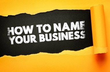 Yırtık kağıt ile ortaya çıkan iş metninizin adı. Markalaşma, başlangıç kimliği, pazarlama stratejisi ve yaratıcı şirket isimlendirmesi için girişimcilik kavramı