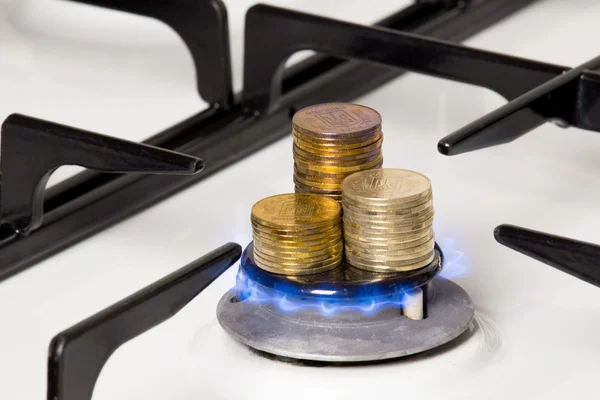 Altın sikke üzerinde Gaz brülörlü 