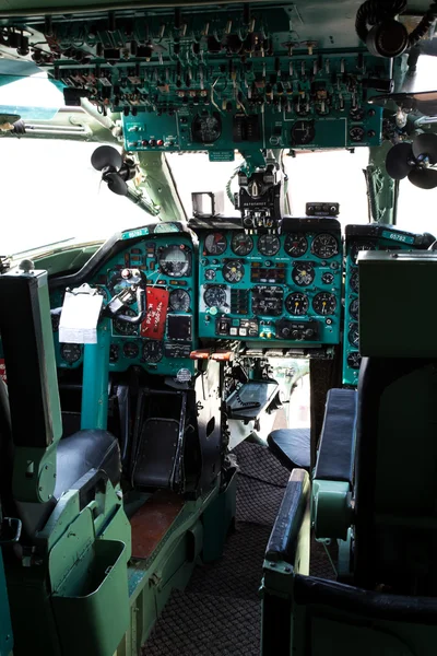 Old civil plane cabin interior — Stock Photo, Image