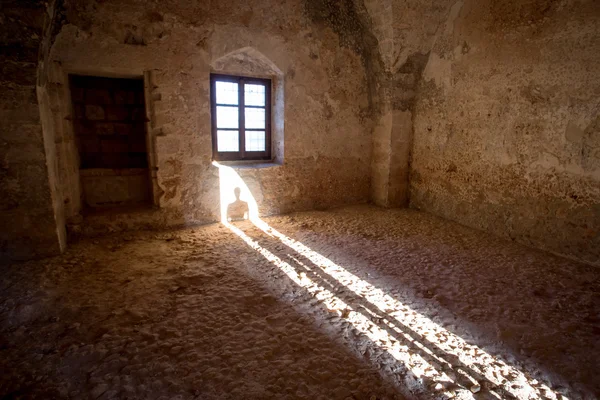 Ancient stone room interior Royalty Free Stock Images