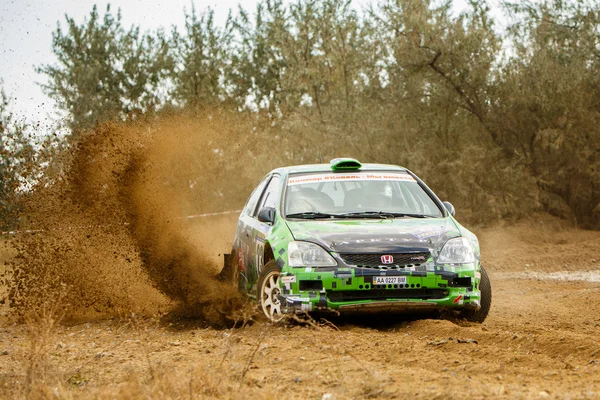 Rallybil i rörelse — Stockfoto