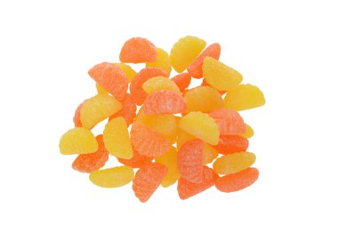 Üstten Görünüm şeker portakal ve Limon şeker kaplı