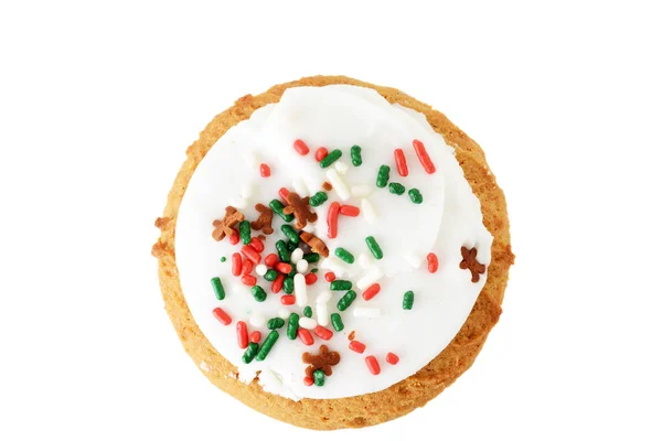 Izolované Domácí Vánoční Perníkové Cukrové Sušenky — Stock fotografie