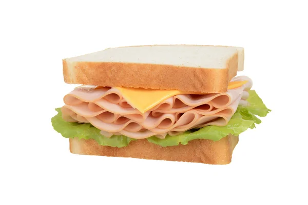 Sandwich au poulet et fromage isolé — Photo