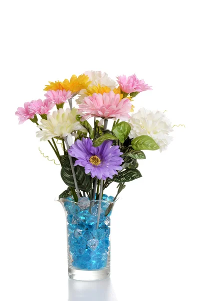 Faux flower arrangement in vase — Stock Photo, Image