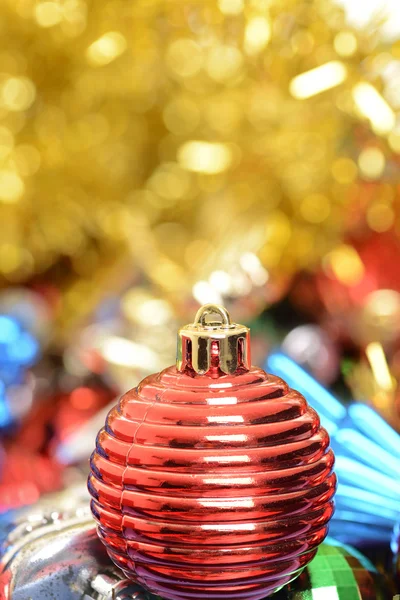 Macro rosso ornamento natalizio — Foto Stock