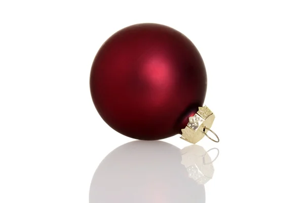 Closeup red christmas ball — Stock Photo, Image