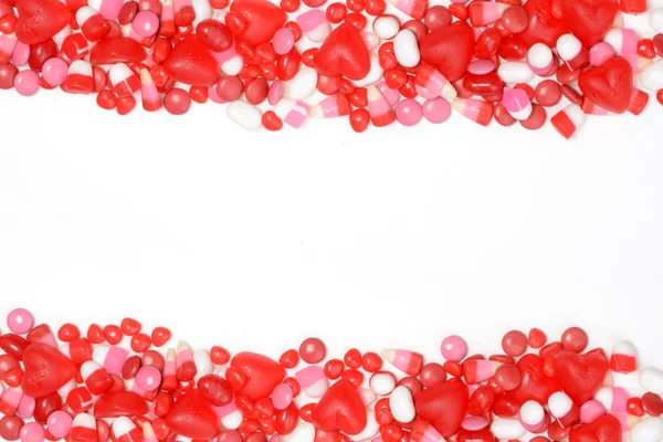 Valentines bordure de bonbons — Photo