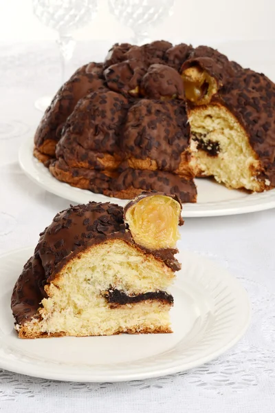 Panetone de chocolate — Fotografia de Stock