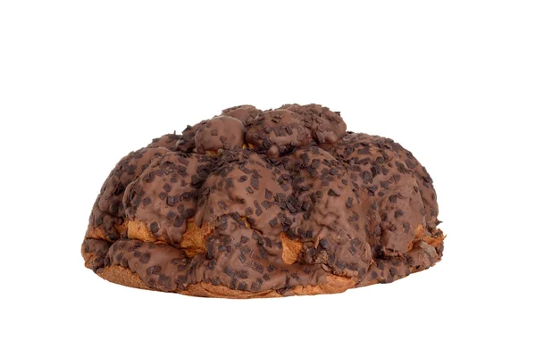 Panettone al cioccolato italiano isolato — Foto Stock