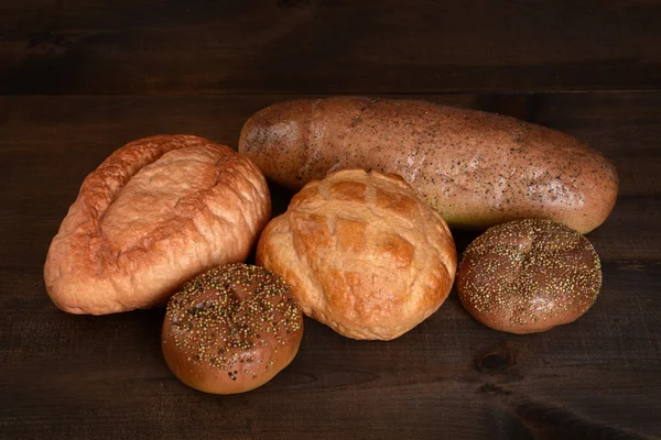 Üstten Görünüm taze ekmek — Stok fotoğraf