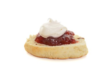 english scone with jam and cream clipart