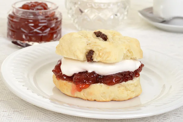 English devon cream tea — Stock Photo, Image