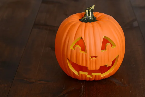 Plastic halloween pumpkin decoration — Stock Photo, Image